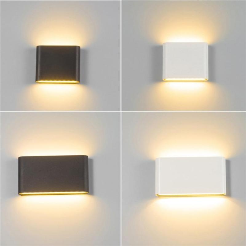 Orix Modern Rectagulart Waterproof Outdoor Wall Lamp, Black/White