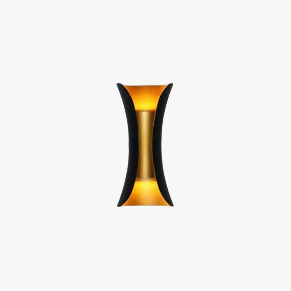 Bogalaga LED-vegglampi frá Calyxor fyrir útivegg