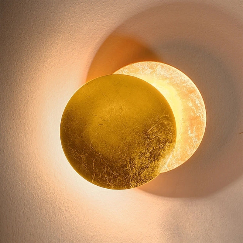 Arisha Modern Minimalist Round Moon Eclipse Wall Lamp