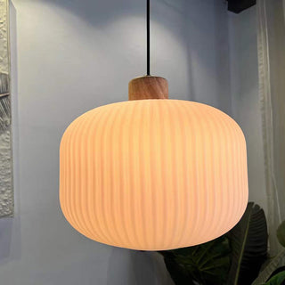 Ozawa Modern Vit Pendellampa Glas LED Trä Vardagsrum/Matsal