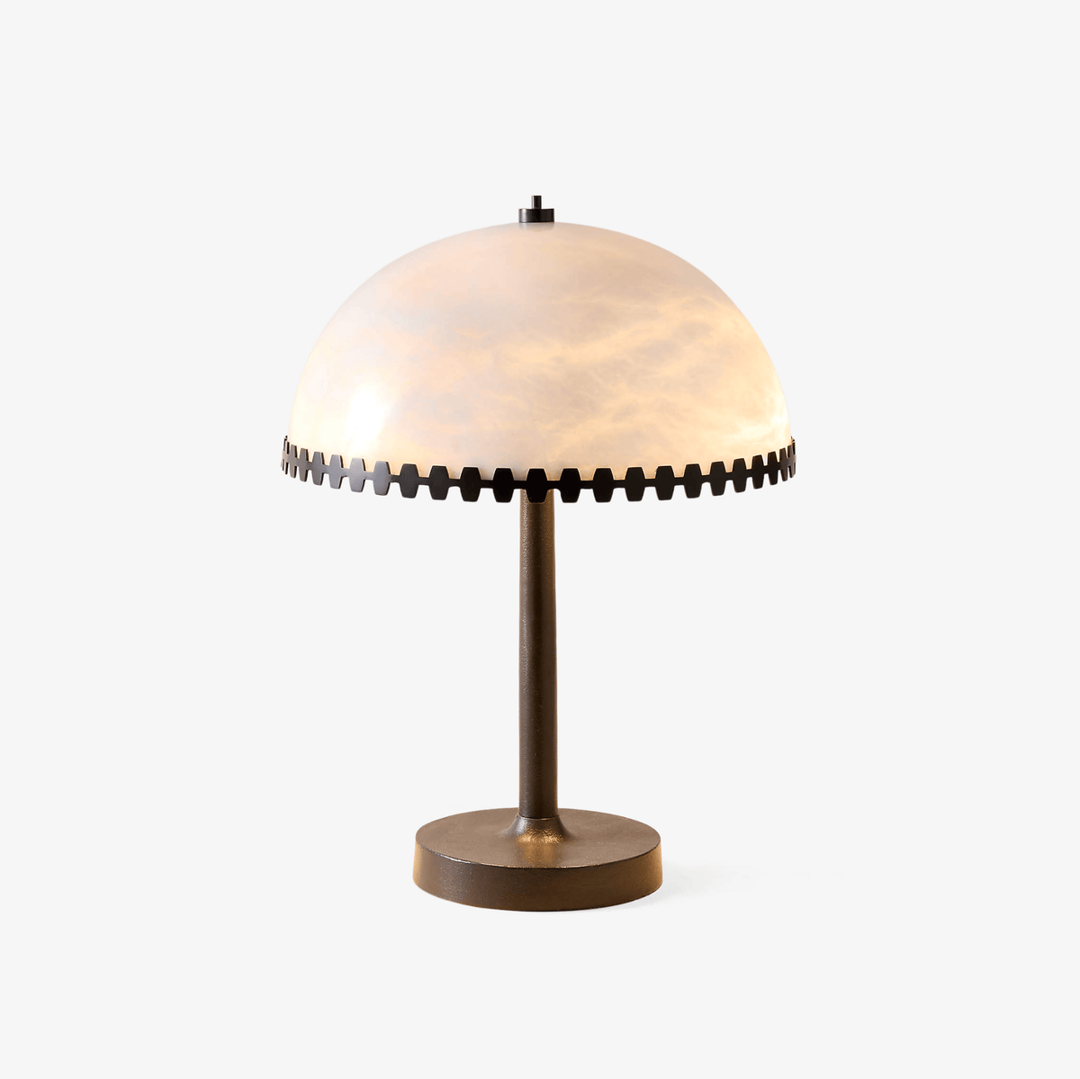 Nuxs elegant bordslampa med alabasterkupol