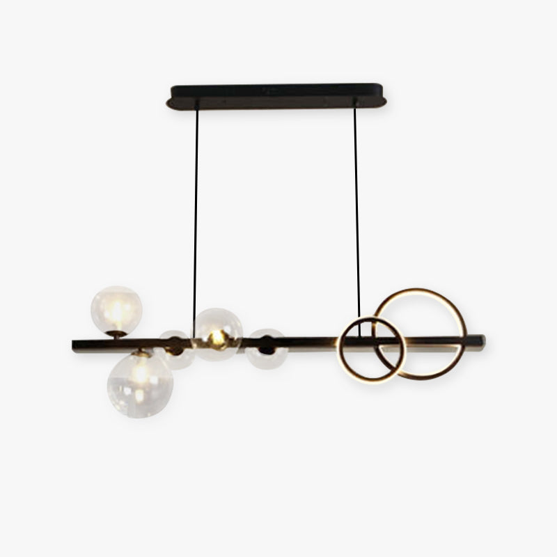 Arisha Pendant Light Bubble Circle Modern Black/Gold, Bedroom