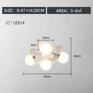 Jevon Ljuskrona Köksö Glas Klot LED Sovrum/Vardagsrum