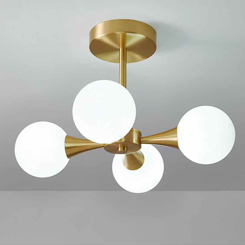 Valentina modern plafond i glas med bubbeleffekt