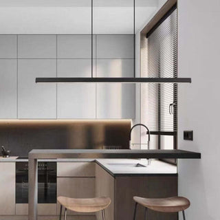 Edge Modern Design Linjär Metall LED Pendellampa Matsal