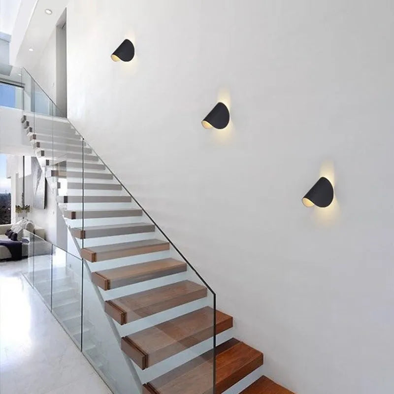 Kio LED-væglampe til læsning, 360° drejelig, til soveværelse og stue