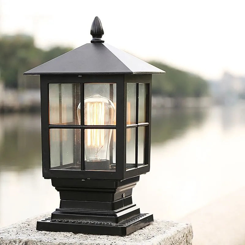 Arvico utomhusbelysning modern glaslykta LED-stolpe