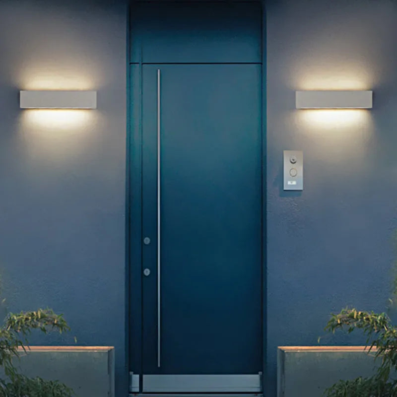 Davel LED-vegglampi fyrir utandyra, svartur og hvítur