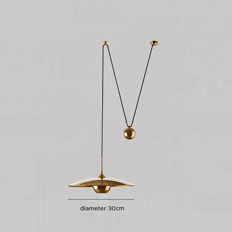 Kiren Minimalist Pendant Light, Gold