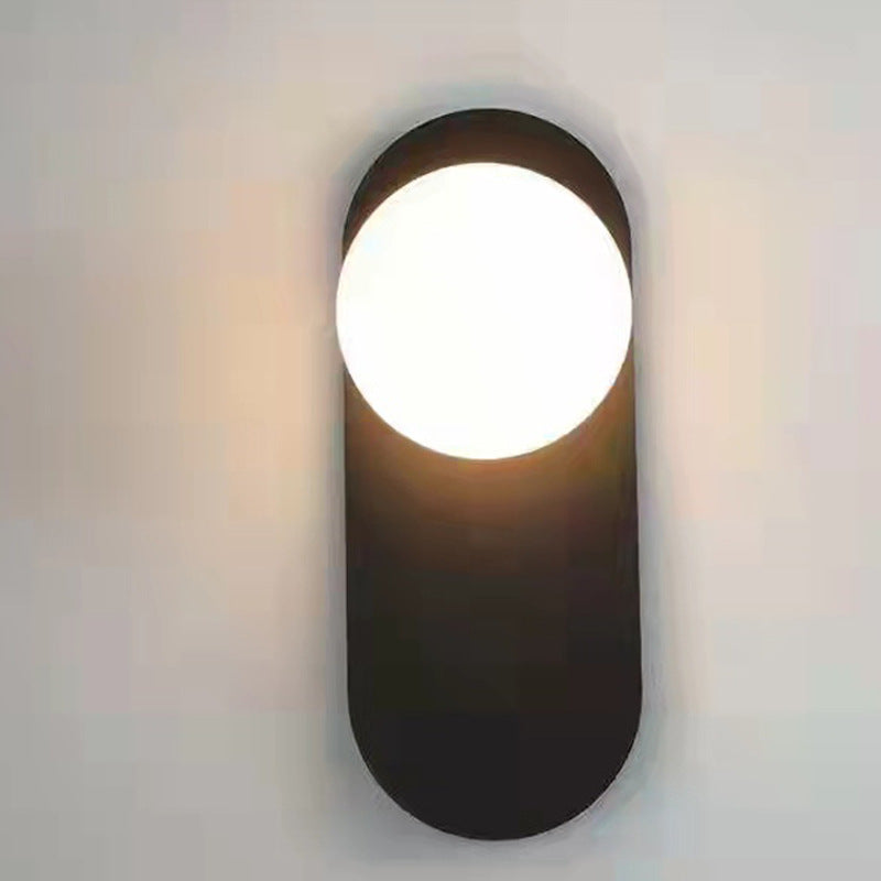 Valentina modern LED-vägglampa i svart/guld och glas – sovrum/vardagsrum