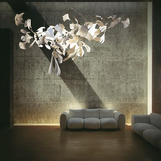 Olivia Design Ginkgo Blad Metall Keramisk LED Ljuskrona Vardagsrum Sovrum