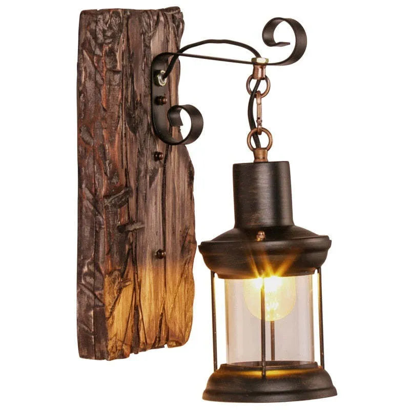 Austin vintage vägglampa i klassisk industriell lanternform, metall