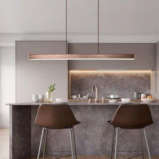 Edge Modern Design Linjär Metall LED Pendellampa Matsal