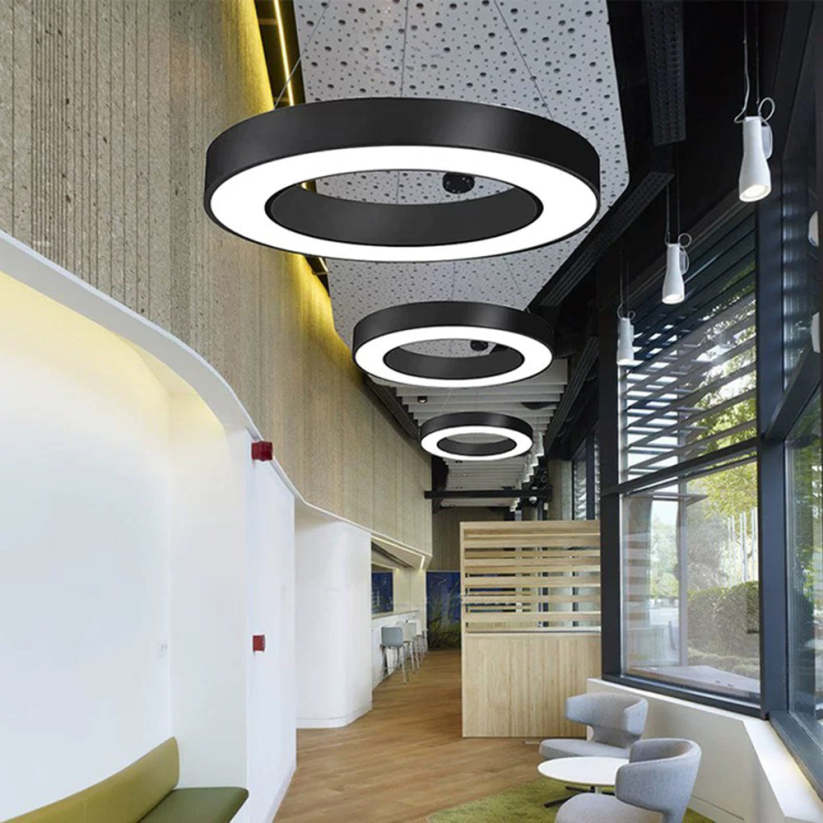 Arisha minimalistisk ringformad taklampa, sovrum