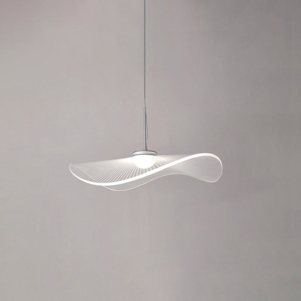 Arisha-design-lehtilautasenmuotoinen metalliriippuvalaisin, valkoinen