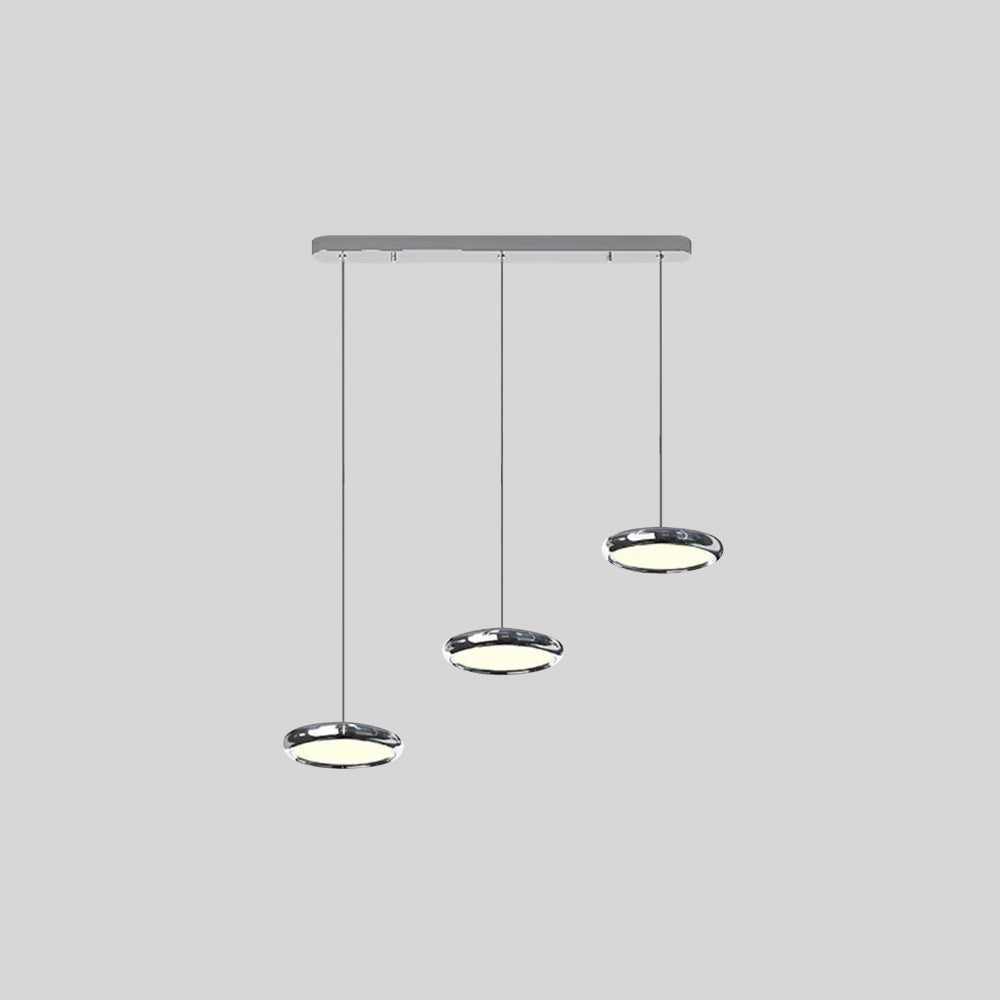 Arisha minimalistisk cirkelformet pendellampe i metal, sølv/guld/rosa guld