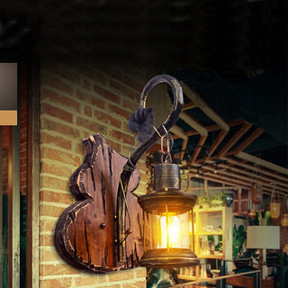 Austin Vägglampa Gurkor/Ljus Vintage Trä/Metall Sovrum/Vardagsrum
