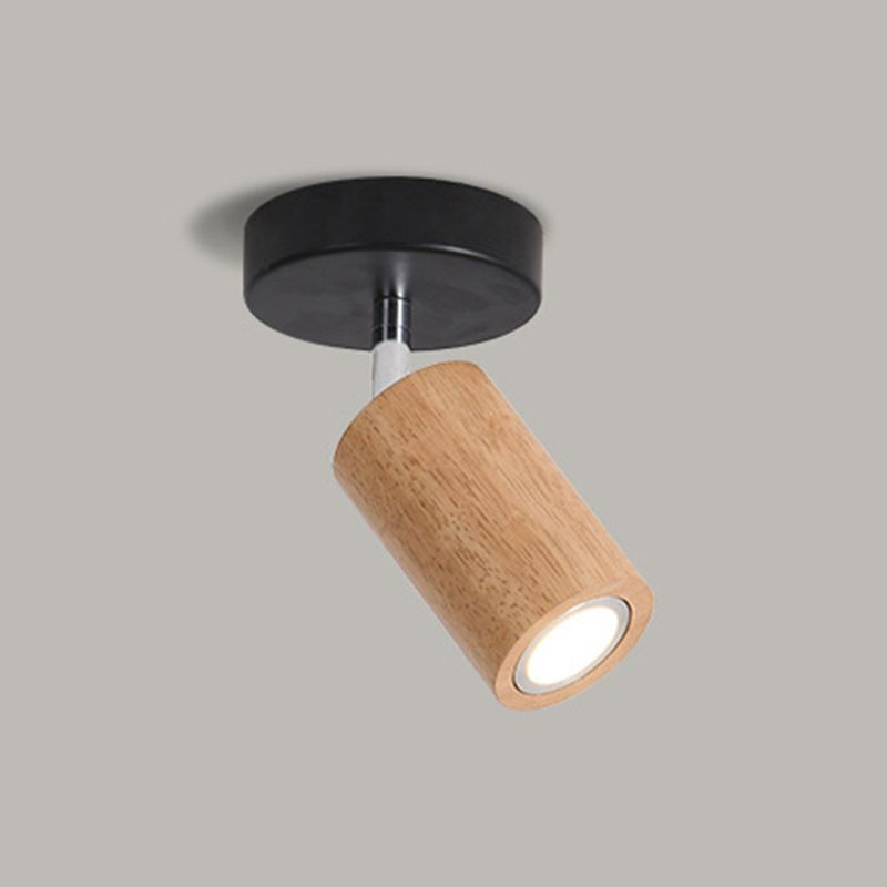 Muto modern justerbar LED-takspotlight i trä