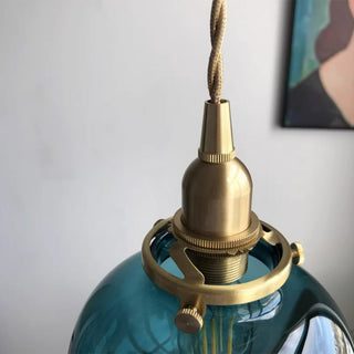 Hailie Retro Oval LED Pendellampor Glas/metall Grön/Klar/Svartgrön Matsal/Sovrum