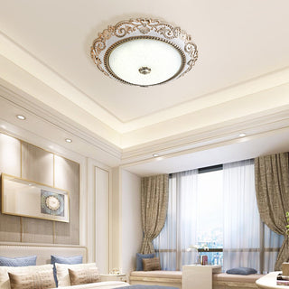 Arisha Traditionell Rund Glas Vit Sovrum/Matsal/vardagsrum Plafond