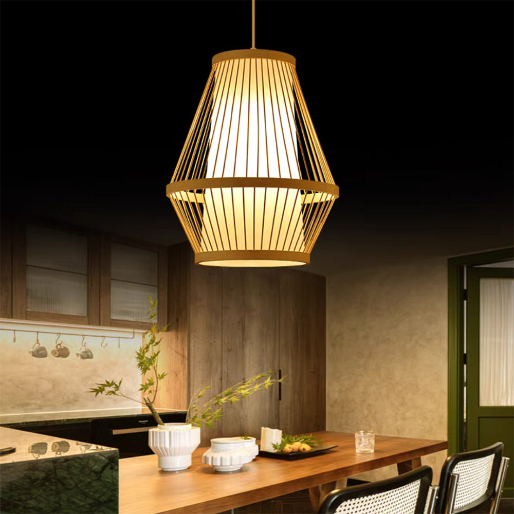 Muto Rattan Handmade Woven Bamboo Vintage Pendant Light
