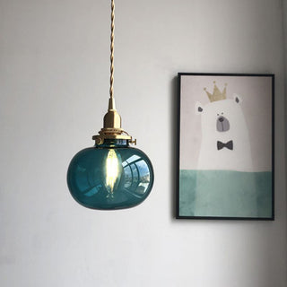 Hailie Retro Oval LED Pendellampor Glas/metall Grön/Klar/Svartgrön Matsal/Sovrum