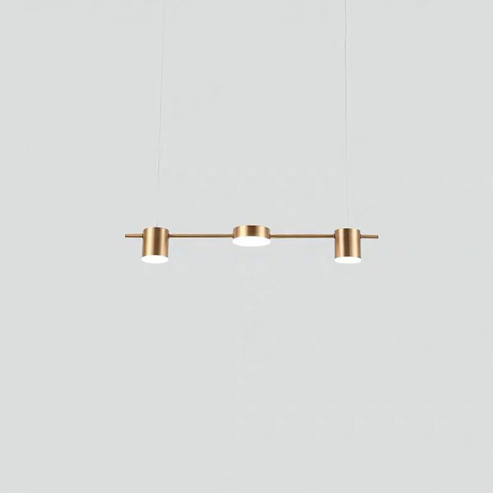 Arisha minimalistisk pendellampa med flera metallskärmar, svart/guldfärgad