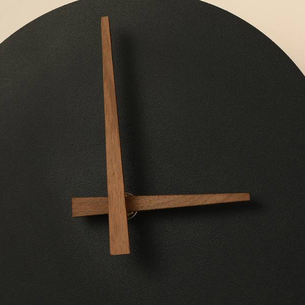 Arisha Nordic Clock Wall Lamp, Gold & Black