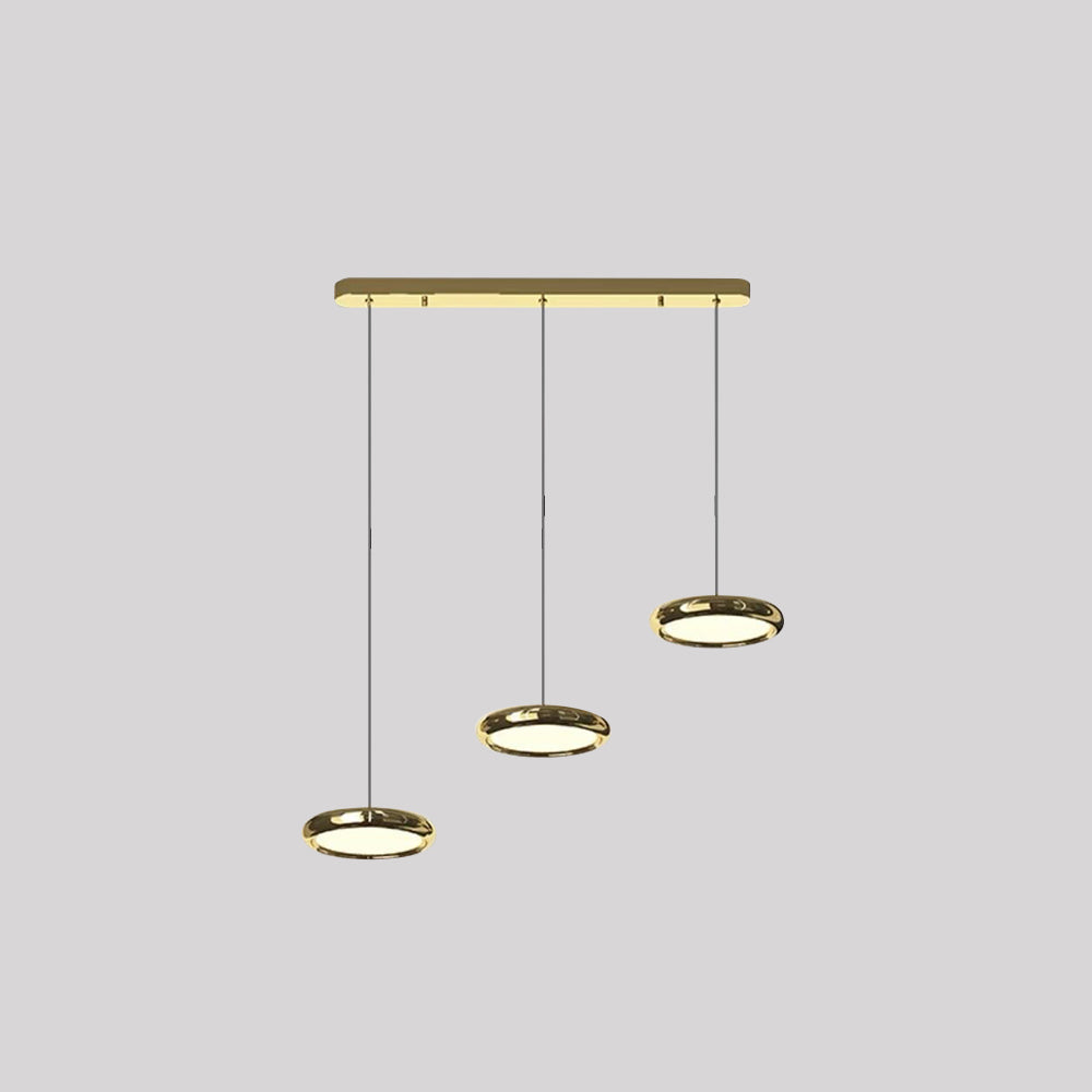 Arisha minimalistisk cirkelformet pendellampe i metal, sølv/guld/rosa guld