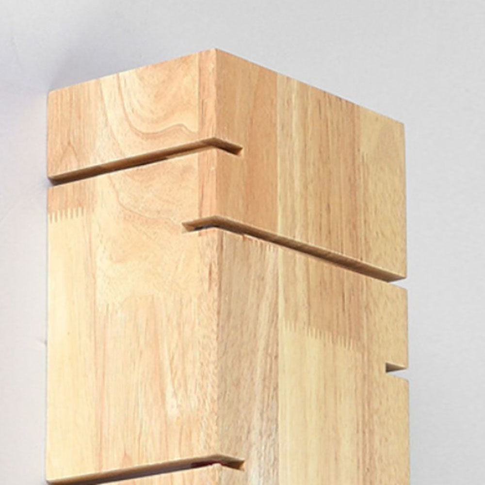 Muto Wall Lamp Rectangular Minimalist, Mounted Bedside, Wood, Bedroom