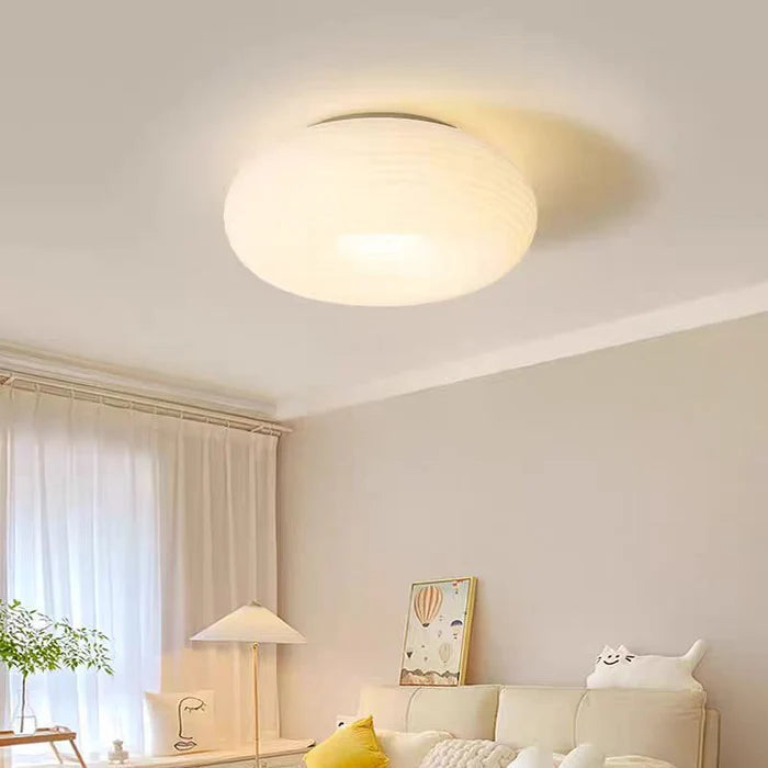 Arisha Flush Mount Ceiling Light Modern, Metal/, White, Bedroom