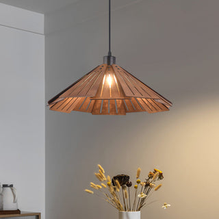 Samuels Pendellampa Metall/Trä Retro LED Design Sovrum