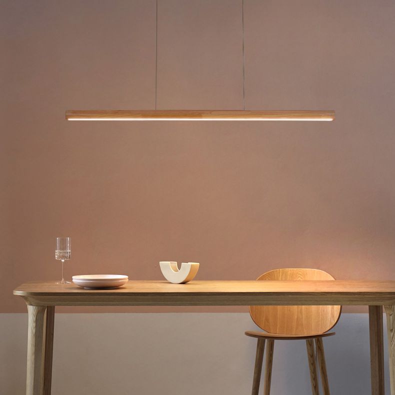 Xylo designerpendellampe i lineært, stangformet trædesign
