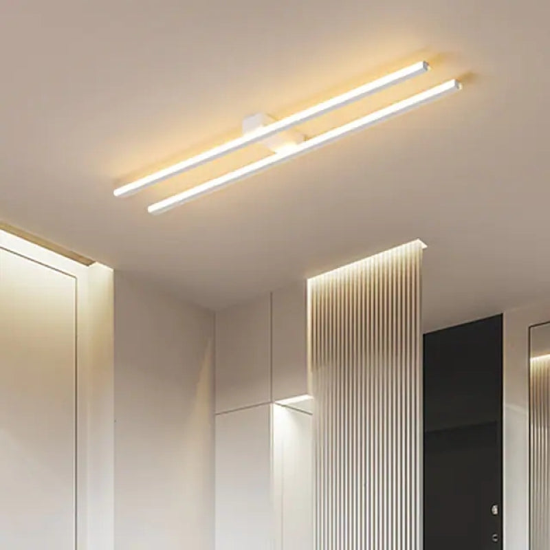 Arisha Modern Minimaliste Flush Mount Ceiling Light, Double-Linear