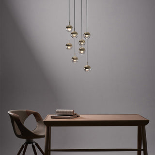 Valentina Modern Pendellampor Metall/Gla Guld/Roséguld Vardagsrum