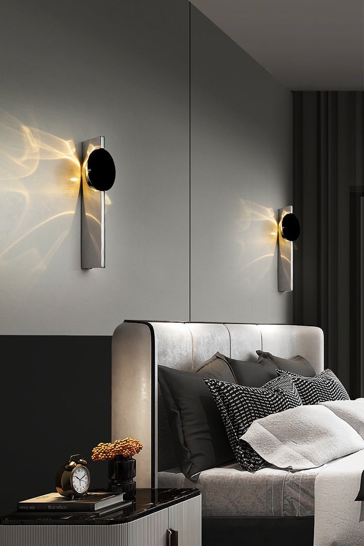 Pethr minimalistisk bølgevæglampe i stål