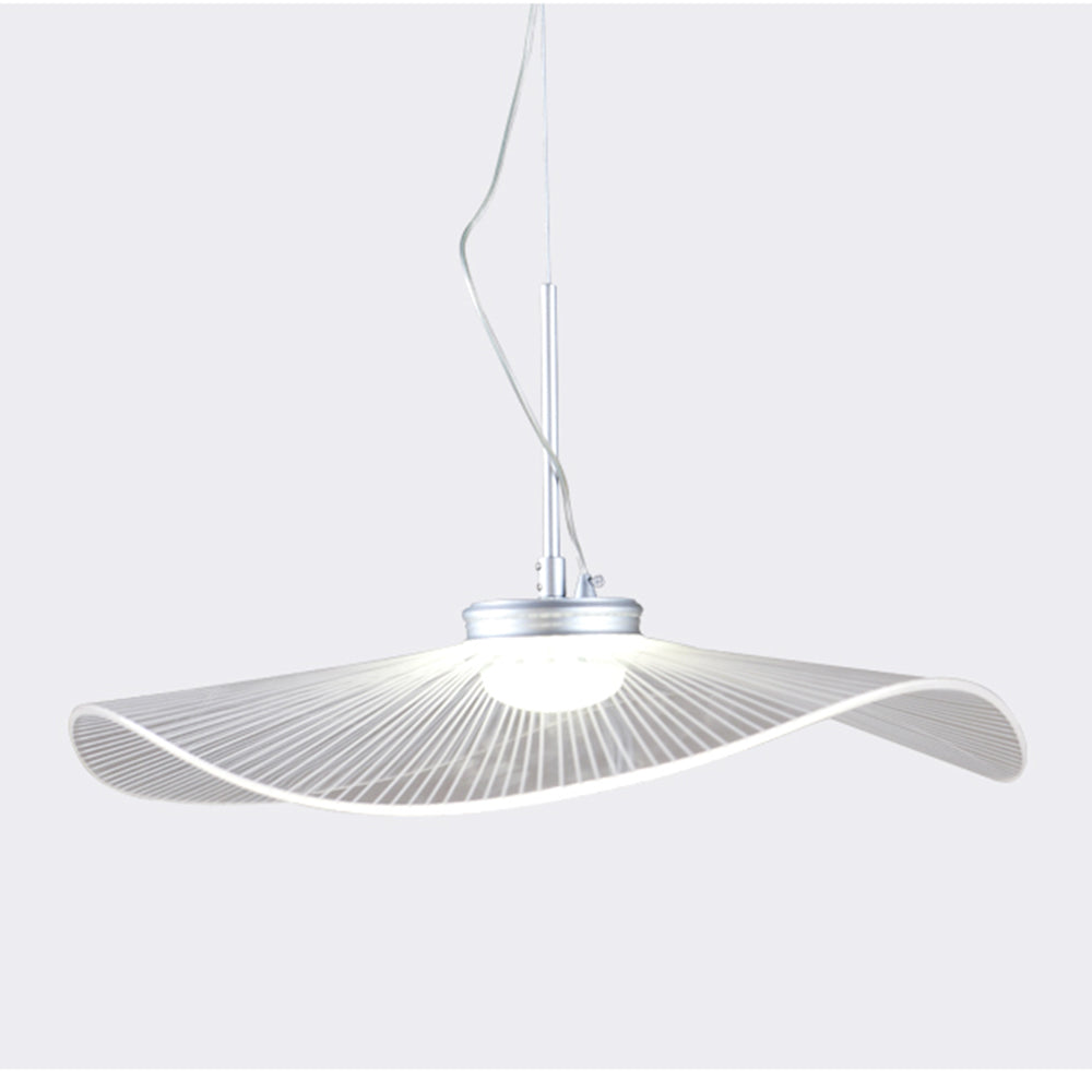 Arisha-design-lehtilautasenmuotoinen metalliriippuvalaisin, valkoinen