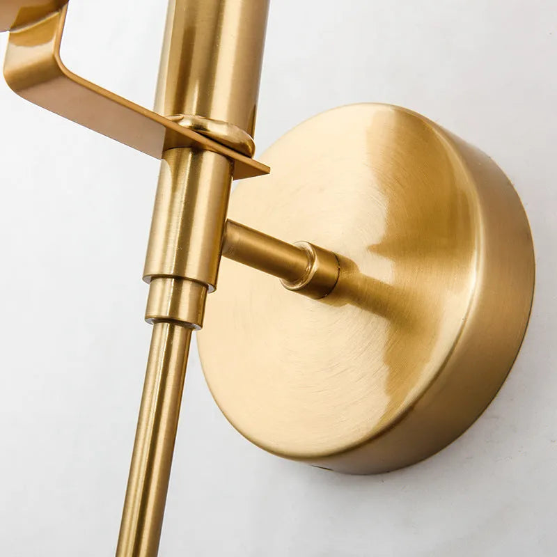 Valentina modern LED-vägglampa i metall/dolomit, kulformad, guld
