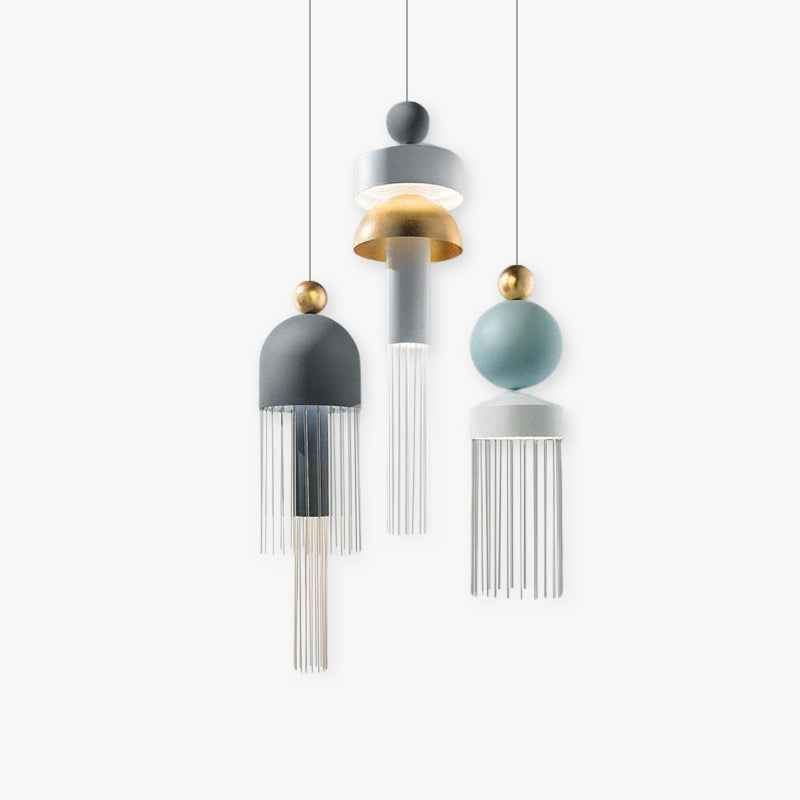 Arisha moderne pendellampe i metal med kvaster