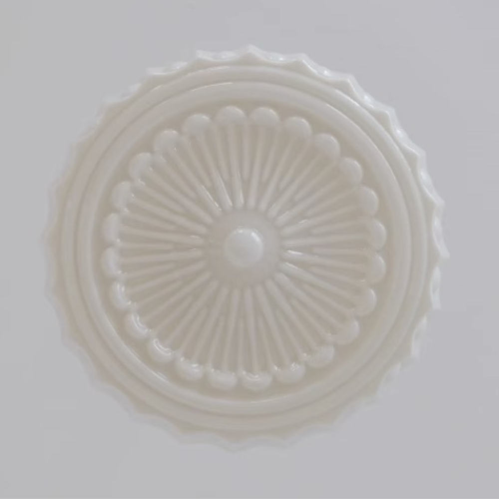 Valentina vintagependellampa med kupol i fransk lantstil, vit/beige
