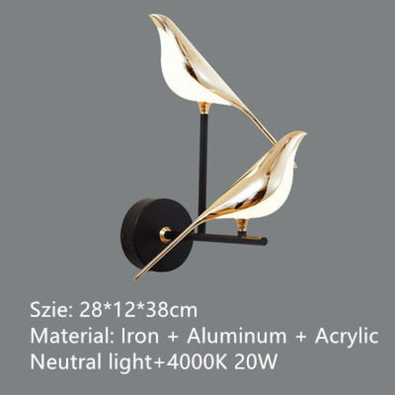 Arisha minimalistisk vägglampa i metall med skata, sovrum