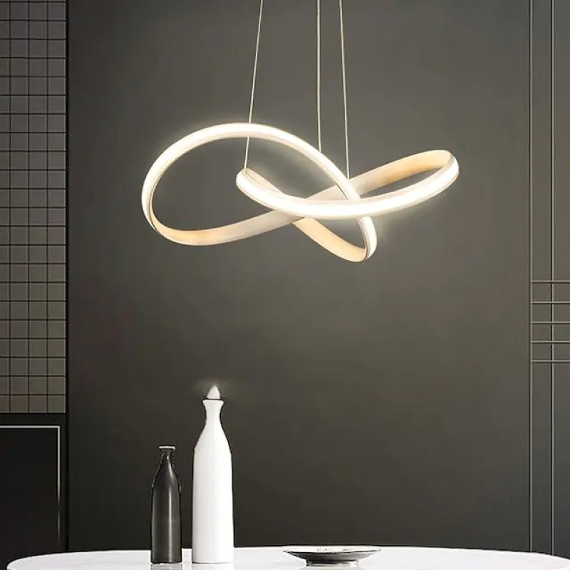 Arisha modern LED-pendellampa, svart/vit, vardagsrum/sovrum