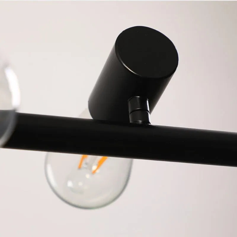 Epoch vintage LED-loftslampe i sort metal til spisestue/stue/bar