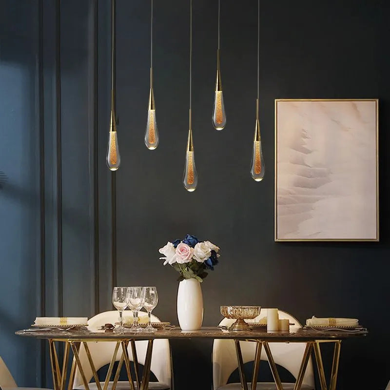 Orlith Pendant Light Gold Crystal