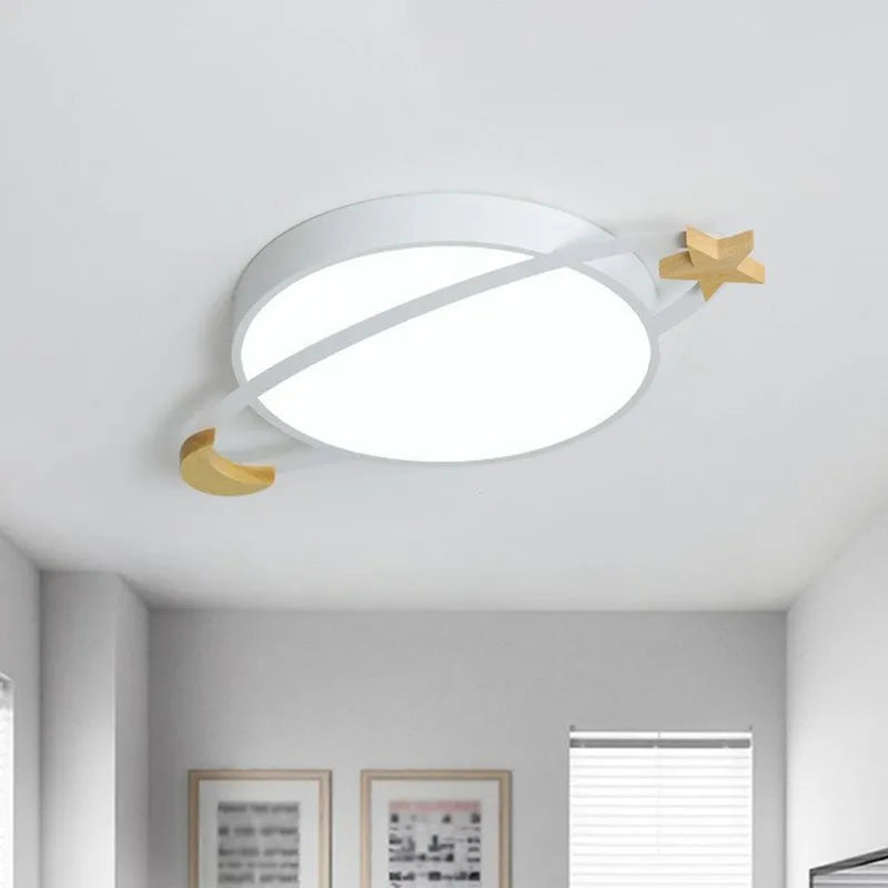 Arisha moderne rund plafond, grå/hvid/grøn