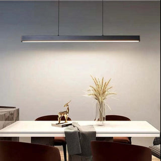 Edge Modern Design Linjär Metall LED Pendellampa Matsal