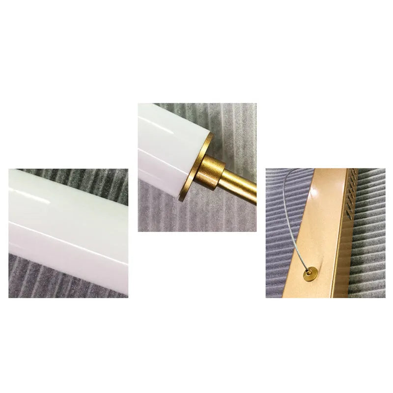 Arisha modern minimalistisk rektangulär linjär pendellampa, guld/svart