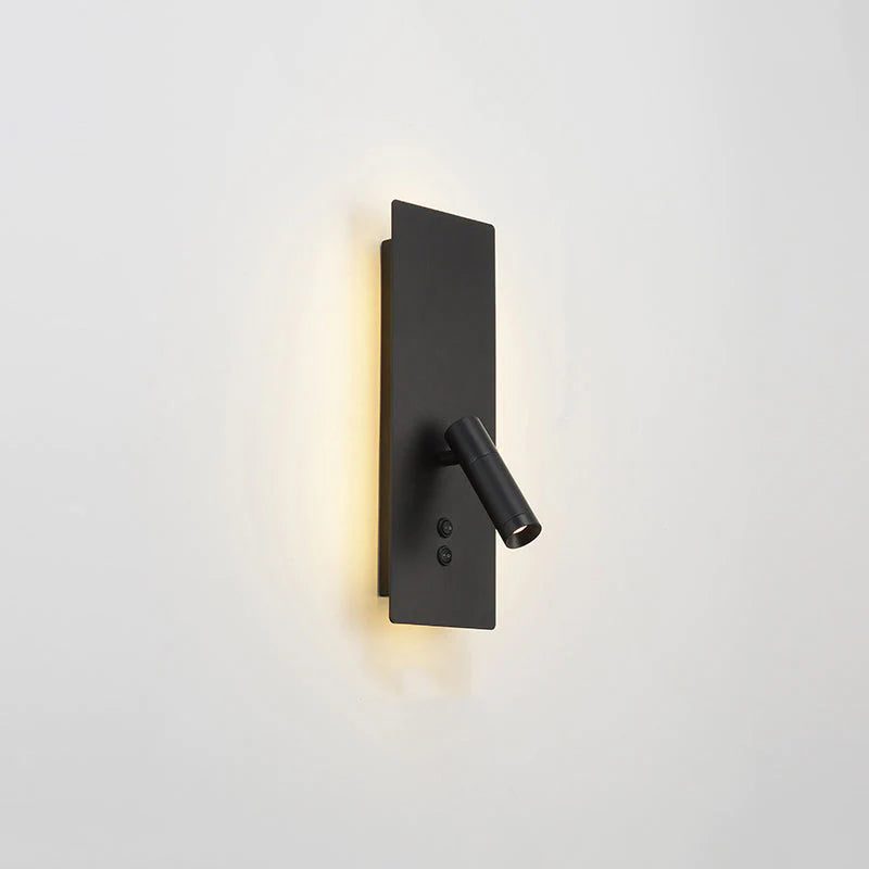 Ray modern ficklampsformad väggspotlight i metall, guld/svart/vit