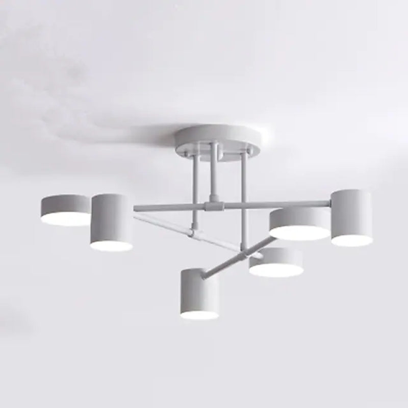 Yfirbyggður LED-loftlampi frá Sorex, svartur/hvítur/gullinn, 6 ljósar