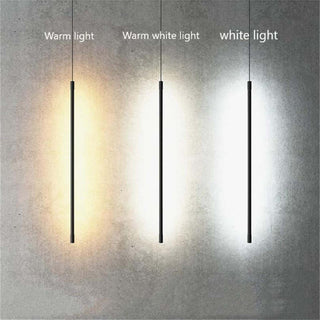 Edge Modern Lång Metall LED Pendellampa Sovrum Vardagsrum